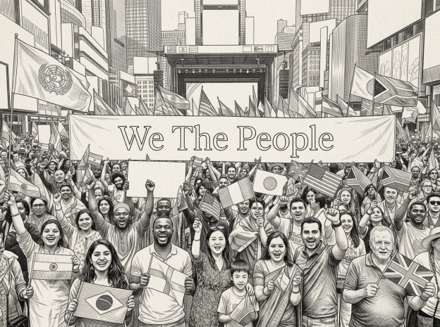Change text to "We The People"